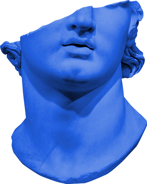 blue statue